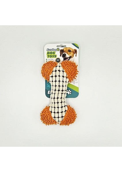 Kemik Şekilli Püsküllü Peluş Köpek Oyuncağı 18X12 cm