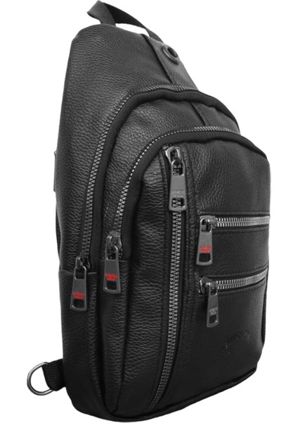 LD248 Deri Çift Taraf Askılı Göğüs Çantası Bodybag