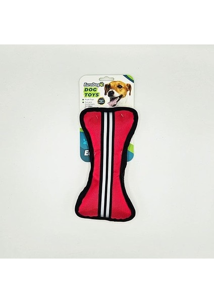 Şeritli Kumaş Kemik Köpek Oyuncağı 22 x 11 cm