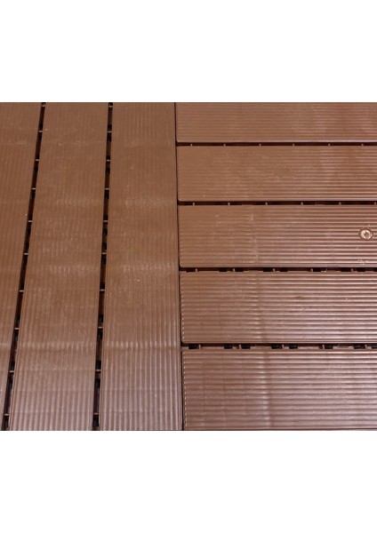 Parke Desenli Sert Plastik Yer Karosu Zemin Döşemesi Yer Izgarası 30X30 1 M2 (11 Adet)