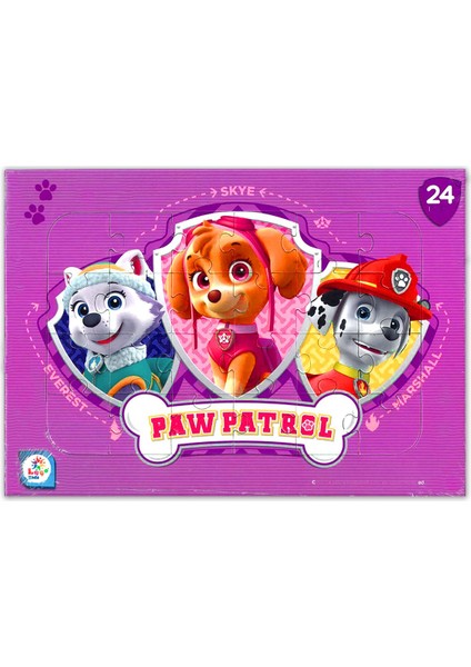 Kesman Kitap Laço Kids Paw Patrol (Pençe Devriyesi) 24 Parça Frame Puzzle/yapboz