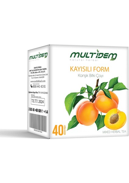 Hmd Kayısılı Form Karışık Bitki Çayı 40'lı