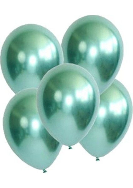 Krom Metalik Yeşil Balon 50 Adet