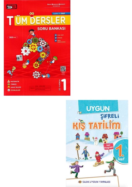 1. Sınıf Tüm Dersler Soru Bankası - Şifreli Kış Tatili Kitabı