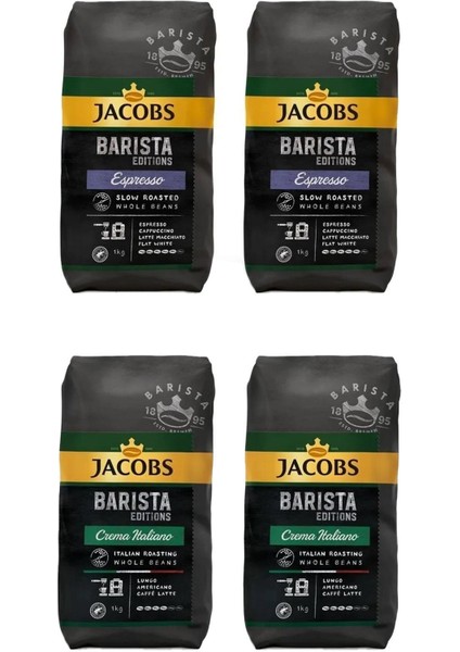 Barista Editions Çekirdek Kahve Crema Italiano 2kg %100 Arabica Espresso 2kg