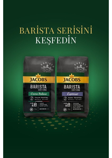 Barista Editions Çekirdek Kahve Crema Italiano 2kg %100 Arabica Espresso 2kg fırsatları