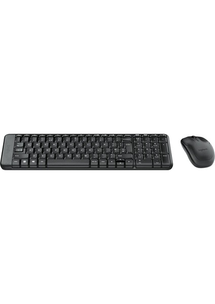 Logıtech MK220 Q Tr Sıyah Kablosuz Klavye+Mouse Set