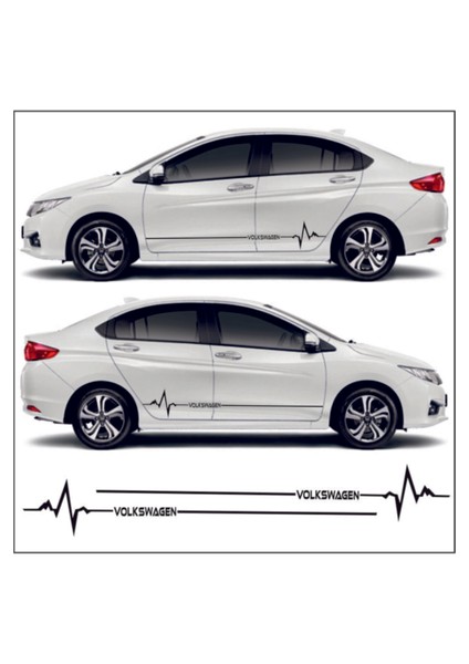 Volkswagen Için Uyumlu Aksesuar Passat Yan Şerit Oto Ritim Sticker