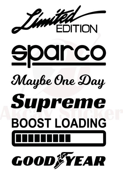 Oto Arka Cam Sticker Model 6 Siyah 20*37 cm