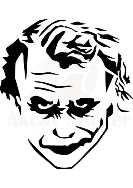 Joker Oto Sticker Siyah 30*33 cm