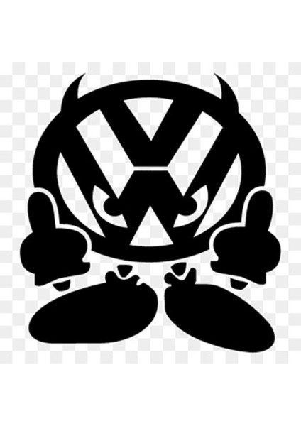 Volkswagen Için Uyumlu Aksesuar Su Geçirmez Oto Sticker Siyah 15*13 cm