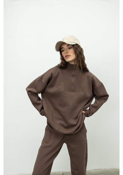 Fermuarlı Balıkçı Yaka Sweatshirt fiyatları