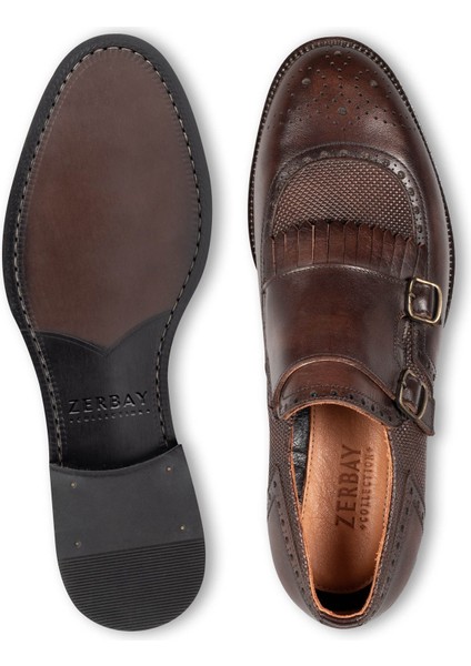 Lhotse Microlight Taban Çift Tokalı Hakiki Deri Erkek Klasik Ayakkabı, Monkstrap, Loafer