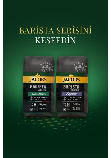 Barista Editions Çekirdek Kahve %100 Arabica Espresso 1 kg x 4 Paket