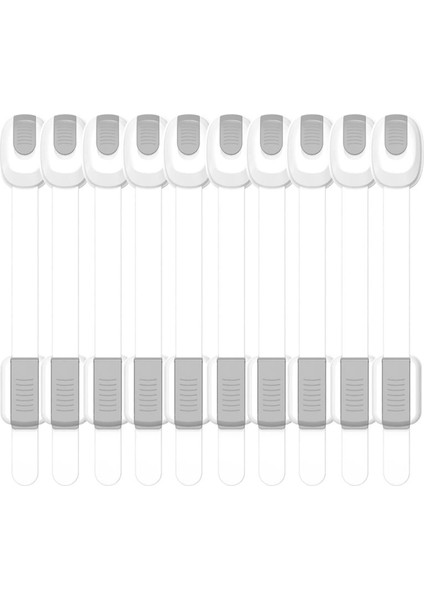 Çocuk Emniyet Kilidi (10 Paket) Dolap Kilidi Yürümeye Başlayan Çocuk Güvenlik Görevlisi Bebek Güvenli Buzdolabı Çekmece Kilidi Anti-Klip El (Yurt Dışından)