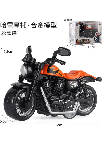 Alaşım Geri Çekin Harley Motosiklet Modeli Gacha Bebek Makinesi Küçük Oyuncak Araba Çocuk Oyuncak Süsleme 1:36 Alaşım Geri Çekin Harley (Turuncu) Pencere Kutusu (Yurt Dışından)