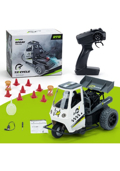 Yeni Ürün 1:16 Drift, Aşınmaya Dayanıklı, Aydınlatma ve Ses Efektli Uzaktan Kumandalı Araba 2.4g Simüle Edilmiş Üç Tekerlekli Motosiklet Yarışı 1:16 Üç Tekerlekli Sprey Uzaktan Kum (Yurt Dışından)