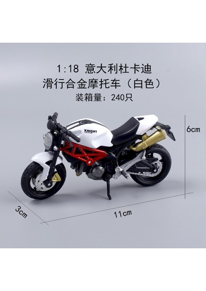 1:18 Alaşım Slayt Motosiklet Simülasyon Motosiklet Modeli Kek Dekorasyon Süsler Çocuk Oyuncak Alaşım Slayt Du Kd (Beyaz) (Yurt Dışından)