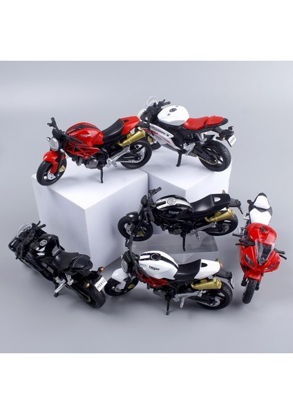 1:18 Alaşım Slayt Motosiklet Simülasyon Motosiklet Modeli Kek Dekorasyon Süsler Çocuk Oyuncak Alaşım Slayt Du Kd (Beyaz) (Yurt Dışından)