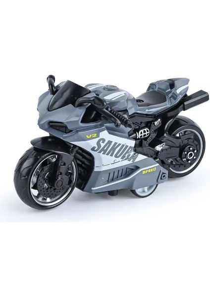 Alaşım Geri Çekme Harley Motosiklet Modeli Gashapon Bebek Makinesi Küçük Oyuncak Araba Çocuk Oyuncağı Süsler Küçük Ducati Siyah (Çanta) (Yurt Dışından)