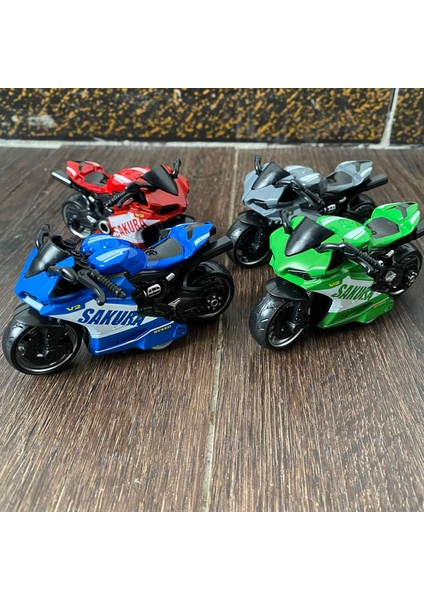 Alaşım Geri Çekilebilir Motosiklet Statik Modeli Süsler Ağır Sanayi Motosiklet Oyuncak Simülasyon Yarış Anahtarlık Kırmızı Sedefli (Yurt Dışından)