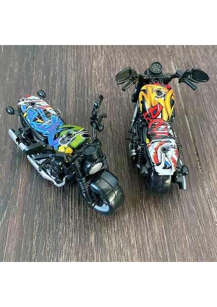 Alaşım Geri Çekilebilir Motosiklet Statik Modeli Süsler Ağır Sanayi Motosiklet Oyuncak Simülasyon Yarış Anahtarlık Kırmızı Sedefli (Yurt Dışından)