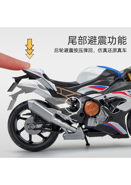 Simüle Motosiklet Modeli Süsler Modaya Uygun El Yapımı Kör Kutu Alaşımlı Üst Düzey Çocuk Oyuncak Araba 1:12 Aprilia V4S Gümüş (Yurt Dışından)