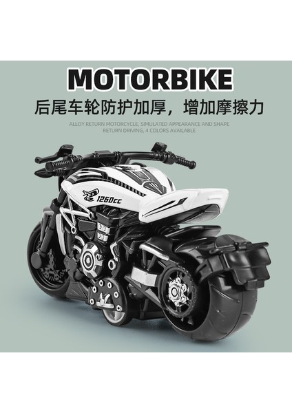 Çocuk Oyuncakları Erkek Bebek Simülasyon Harley Motosiklet Modeli Süsler Alaşım Geri Çekilebilir Oyuncak Araba Mavi Cady (Yurt Dışından)
