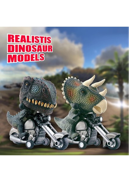 Atalet Simülasyon Tyrannosaurus Rex Çocuk Kabadayı Dinozor Oyuncak Hayvan Motosiklet Sürme Motosiklet Modeli Su Aygırı (Yurt Dışından)