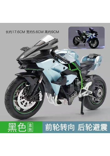 1/12 Kawasaki H2R Simülasyon Alaşım Motosiklet Modeli Çocuk Pürüzsüz Oyuncak Motosiklet Modeli Bmw Mavi ve Beyaz Tabanı ile (Yurt Dışından)