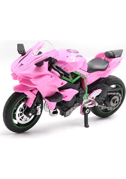 Yeni Simülasyon Motosiklet 1:18 Sichuan Qi Motosiklet Modeli Kek Dekorasyon Süsler Çocuk Oyuncak Motosiklet Pembe (Yurt Dışından)