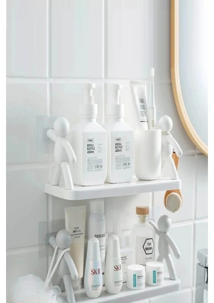 6lı Kendinden Yapışkanlı Craft Banyo Raf Tarz Baharatlık Rafı modelleri