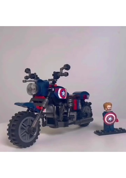 Iron Man Kaptan Amerika Minifigure Montajlı Motosiklet Modeli Çocuk Eğitici Uyumlu Yapı Taşları Oyuncak Hediye Bmw WATERBIRD-322 Parçacıklar (Yurt Dışından) fiyatları
