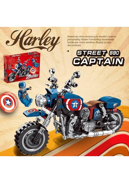 Iron Man Kaptan Amerika Minifigure Montajlı Motosiklet Modeli Çocuk Eğitici Uyumlu Yapı Taşları Oyuncak Hediye Bmw WATERBIRD-322 Parçacıklar (Yurt Dışından) fırsatları