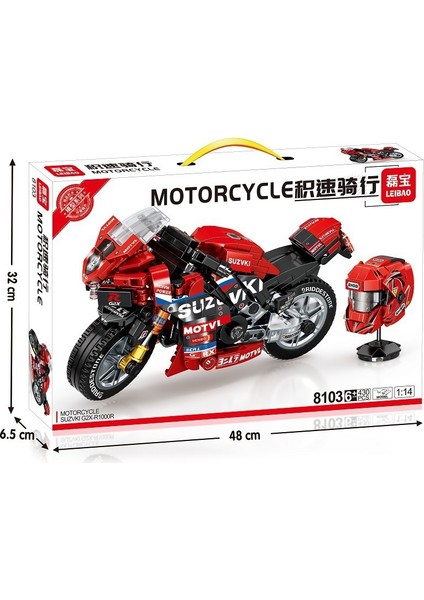 Motosiklet Yapı Taşları ile Uyumlu Kawasaki Motosiklet Modeli Çocuk Yaratıcı Montaj Oyuncakları Erkek 8103-JISU Sürme Gerektirmeyen Yapı Taşı Kask (Yurt Dışından) fiyatları