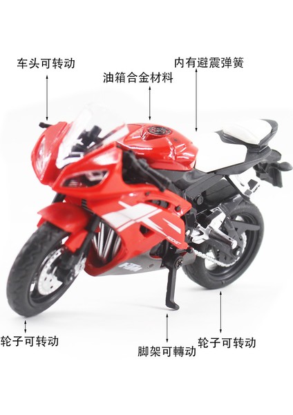 Alaşım Motosiklet Modeli Süsler Simülasyon Yarış Motosiklet Oyuncakları Kek Dekorasyon Süsler Motosiklet Erkek Çocuk Oyuncakları Du Kd (Siyah) (Yurt Dışından)