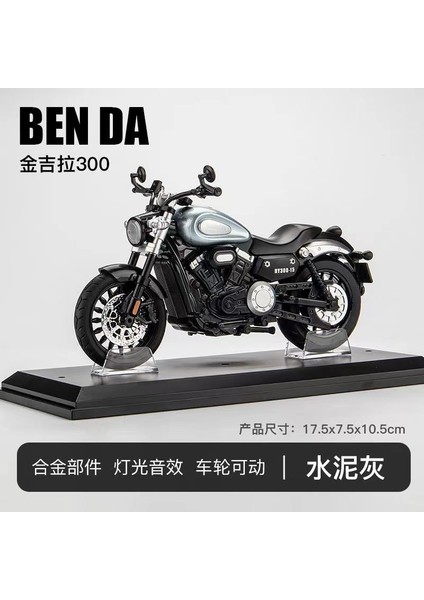 1/12 Kawasaki H2R Simülasyon Alaşım Motosiklet Modeli Çocuk Pürüzsüz Oyuncak Motosiklet Modeli Sesli, Jinjila 300 Gri Artı Taban (Yurt Dışından)