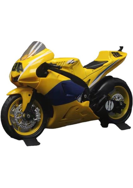 1/12 Kawasaki H2R Simülasyon Alaşım Motosiklet Modeli Çocuk Pürüzsüz Oyuncak Motosiklet Modeli Sesli Yamaha Sarı (Yurt Dışından)
