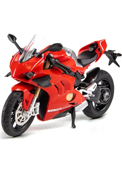 1:12 Ducati V4S Motosiklet Alaşım Araba Modeli Çocuk Oyuncak Hediye Simülasyon Araba Modeli Baz Süsleme Ducati V4S Kırmızı [renk Kutusu] + Taban (Yurt Dışından)