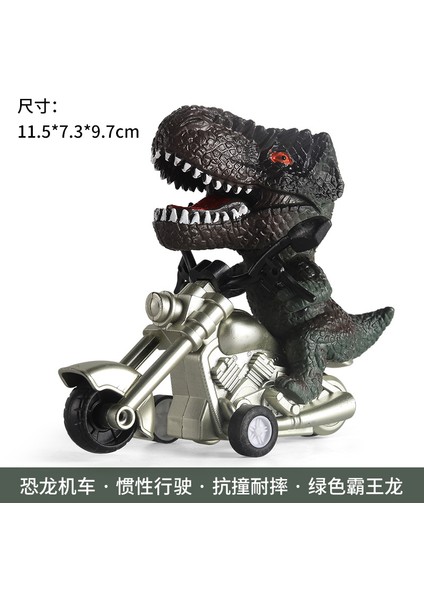 Alaşım Geri Çekilebilir Harley Motosiklet Modeli Gashapon Bebek Makinesi Küçük Oyuncak Araba Çocuk Oyuncağı Süsler Tyrannosaurus Motosiklet (Çanta) Koyu Yeşil (Yurt Dışından)