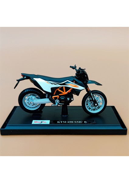 Meritor Ducati Kawasaki H2R Motosiklet R1 Modeli Simülasyon Alaşım Motosiklet Süsleri Koleksiyonu Ktm 690 Smc R-Siyah (Yurt Dışından)