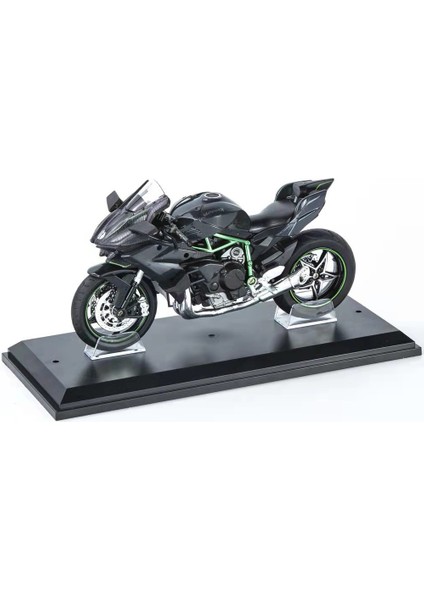 1/12 Kawasaki H2R Simülasyon Alaşım Ses ve Işık Motosiklet Ninja Modeli Çocuk Oyuncak Süsler Ducati V4S Siyah + Taban + Akrilik Kutu (Yurt Dışından)