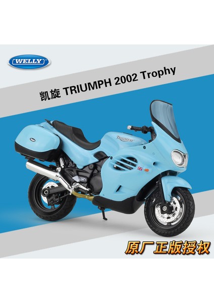 Welly1: 18 Kawasaki 2017 Kawasaki Z1000R Sokak Arabası Simülasyon Alaşım Motosiklet Modeli 2002 Triumph Trophy Pembe Mavi (Yurt Dışından)
