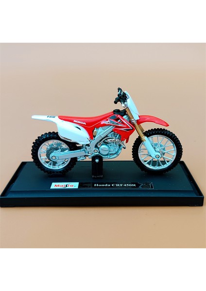 Meritor Ducati Kawasaki H2R Motosiklet R1 Modeli Simülasyon Alaşım Motosiklet Süsleri Koleksiyonu Honda CRF450R-KIRMIZI (Yurt Dışından)