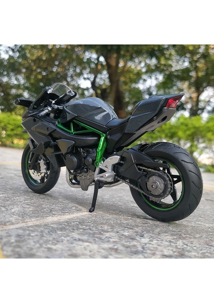 12 Kawasaki H2R Simülasyon Alaşım Ses ve Işık Motosiklet Ninja Modeli Çocuk Oyuncağı Süsleri Renk Amber [siyah] 1:12 Bmw R1250RT-P Ses ve Işık Tabanlı Motosiklet (Yurt Dışından)