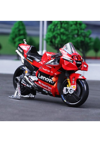Meritor Picture 1:182021 Sezon Ducati Honda Yamaha Motosiklet Simülasyon Araba Modeli Süsü #63—ducati Lenovo Team 2022 (Yurt Dışından)