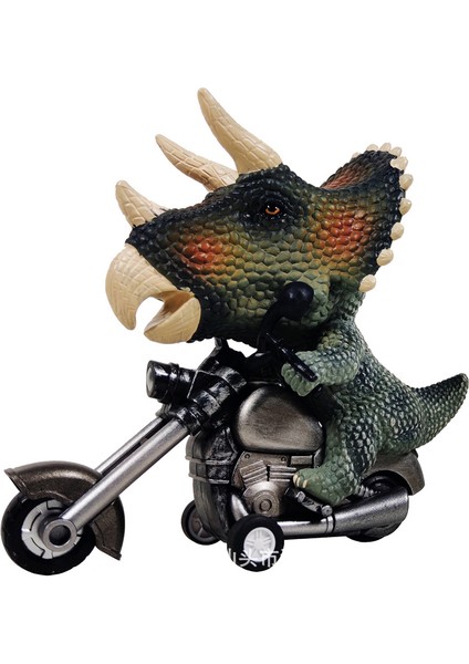 Çocuk Oyuncak El Boyaması Atalet Motosiklet Simülasyon Dinozor Hayvan Motosiklet Hediye Modeli Oyuncak M23-2 Triceratops (Yurt Dışından)