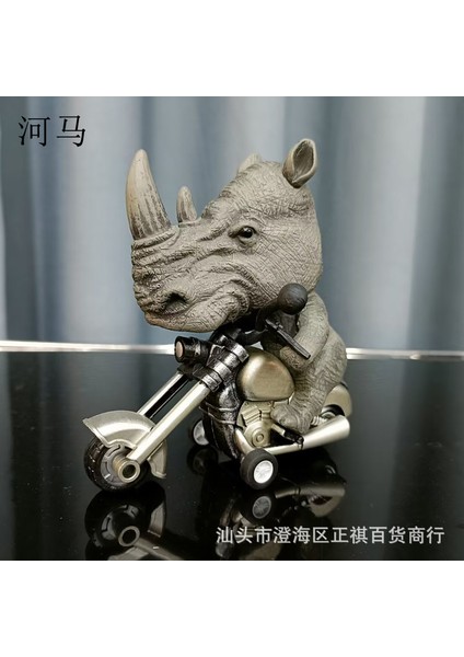 Çocuk Oyuncak El Boyaması Atalet Motosiklet Simülasyon Dinozor Hayvan Motosiklet Hediye Modeli Oyuncak M23-2 Triceratops (Yurt Dışından)
