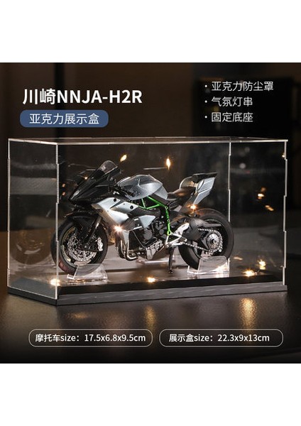 1:12 Kawasaki Motosiklet Modeli Ducati Alaşım Motosiklet Modeli Çocuk Pürüzsüz Çizgi Ses Kawasaki H2R-MAVI (Toz Kapağı Seti) (Yurt Dışından)