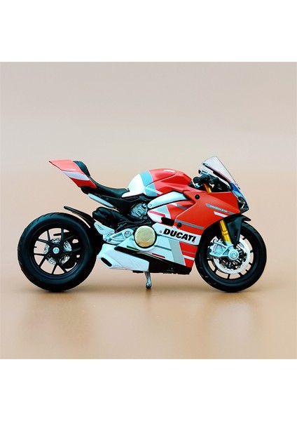 Meritor Ducati Kawasaki H2R Motosiklet R1 Modeli Simülasyon Alaşım Motosiklet Süsleri Koleksiyonu Ducati 696-KIRMIZI (Yurt Dışından)